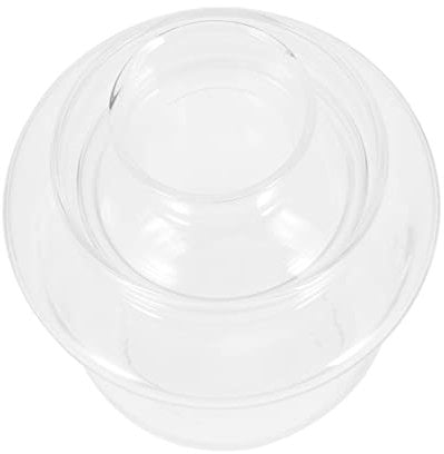 Alipis Glass Tea Pot Warmer 180ml Heat-resistant Glass Three-piece Set Lid Multi-function Sake and Wine Warmer for Home Teacup Heating