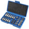 34Piece 3/8'' Drives Socket and Bit Set with Carrying Case Male/Female Security Bits Drives Hand Tool Ratchets Socket