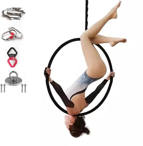 Fitness-Hula-Hoop-Reifen, Lyra-Hoop-Set, 85 cm/90 cm Aerial-Hoop-Kit, Zirkus-Luftausrüstung, Aerial-Yoga-Reifen aus Edelstahl für die Heimfitness, 85 cm - 2,5 cm