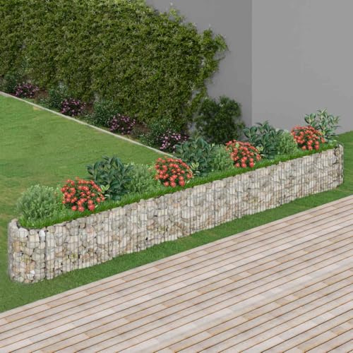 Macetero alto de hierro galvanizado para jardín exterior 470 x 50 x 50 cm