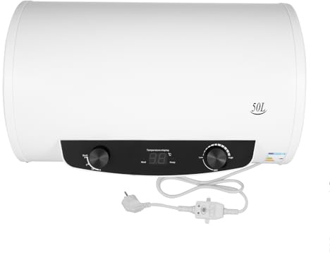 durchlauferhitzer boiler 35l | elektrischer warmwasserboiler 35l max ca75°C | LED-bildschirm | 220V 2000W 0.7MPa IPX4 | geeignet für küche, bad und wohnmobil | horizontal zylindrisch