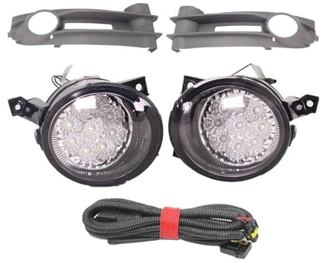 Nebelscheinwerfer für VW für Caddy (2004–2010) mit 9 LEDs, inklusive Abdeckung und Kabeln