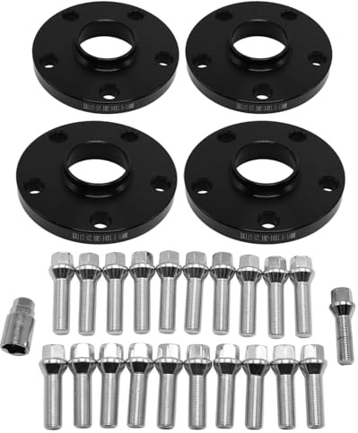 TAKPART 12 mm & 15 mm Spurverbreiterungssatz + Sicherungsbolzen für VW Golf MK7 MK7.5 R GTI