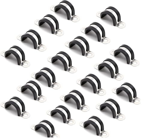 CYJAZNHH Edelstahl-Schlauchschellen Mit Gummiauskleidung, 6–63 Mm, 30 Stück(55mm)