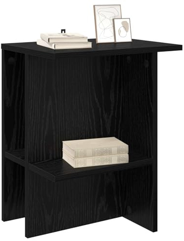 vidaXL Couchtisch Schwarze Eiche 40 x 30 x 49 cm Holzwerkstoff, Moderner Tisch, praktische Ablage, stylischer Kaffee, Platz für Alles, minimalistischer Wohnraum-Hit