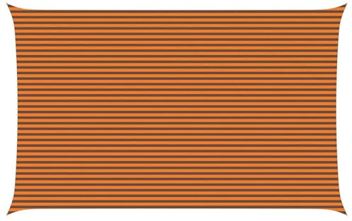 vidaXL Sonnensegel Orange und Braun 8 x 5 m 100% Polyester Oxford