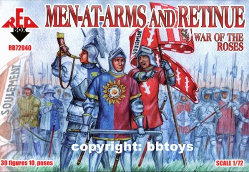 Red Box RB72040 - War of The Roses 1. Men-at-Arms & Retinu, Resin Bausätze