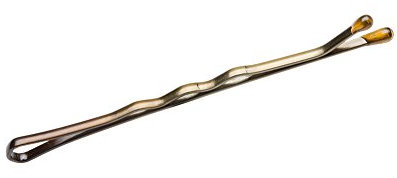 Sabrina - Forcella con estremità arrotondate per uso professionale (500 g / 51 mm), design ondulato, colore marrone