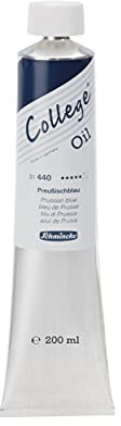 Schmincke - College® Oil, Prussian blue in 200 ml tube, 31440015, Artists' oil colours, proven artists' pigments and natural vegetable oils, good lightfastness