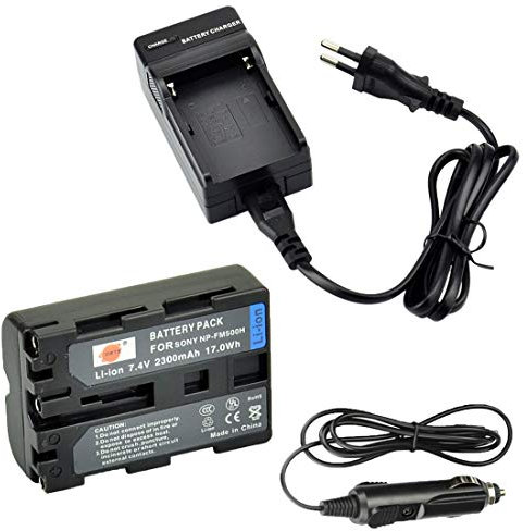 DSTE Rechange Batterie et DC01E Voyage Chargeur Compatible pour Sony NP-FM500H A58 A65 A77 A100 A200 A200 K A200 W A300 A300 K A300X A350 A350H A350 K A350X A450 A500 A550 A560 A580 A700 A700 K A700P