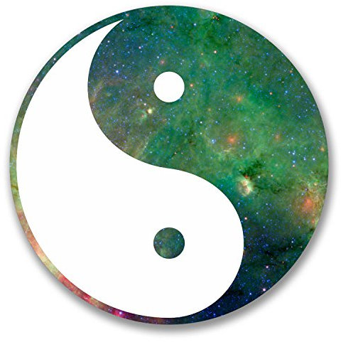 2 x 10 cm Yin Yang Vinyl-Aufkleber für Laptop, Auto, Wohnmobil, Surf, Mädchen, #6365 (10 cm x 10 cm)