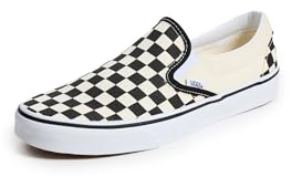 Vans Unisex Slip On Unisex Sneakers, Checkerboard Black/Off White, 14.5 US Women/13 US Men