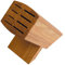 KAI Wasabi traditioneller Messerblock aus Holz - Premiumqualität Eiche - Platz für 8 Messer, zerlegbar zur Reinigung - Abmessung 31 x 18 x 34 cm, Braun