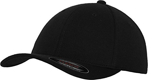 Flexfit Unisex Mütze Flexfit Double Jersey Mützen, Schwarz, L-XL