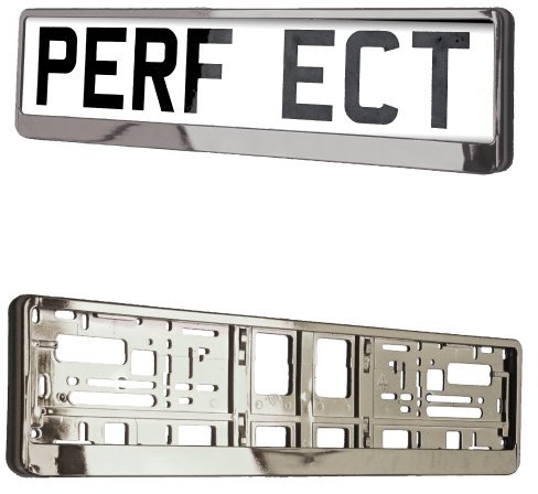 1x Car Registration License Number Plate Surrounds Holder Frame ALL STYLES (GRAPHITE GREY)