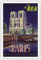 Paris – Notre Dame Cathedral by Moonlight – Fly Bea (British European Airways) – Vintage-Airline Reiseposter von Daphne Padden um 1950er Jahre – Meister-Kunstdruck (ungerahmt), 30,5 x 45,7 cm