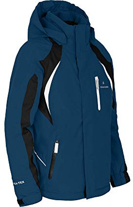 Bergson Jens | Kinder Skijacke - Kinder Skijacke (12.000 mm), Extra warm wattiert & wasserdicht, Winddicht & atmungsaktiv (12.000 g), Mit Schneefang & Skipasstasche, Robuste Outdoorjacke für Winter &