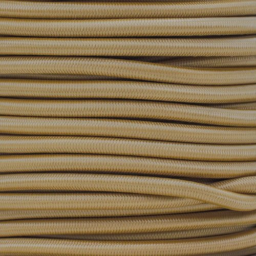 West Coast Paracord Marine Grade Shock Cord 1/4-inch - Lengths up to 1000 feet - Made in USA (10 Feet, Tan)