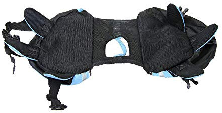 MISSMAO Hunderucksack Schultertasche Satteltasche für Hunde größenverstellbare Haustiertasche Hund Zubehör für Wandern Blau XS