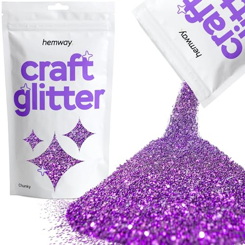 Hemway Craft Glitter 100g 3,5 Unzen Chunky 1/40 0,025 0.6MM (Purple)