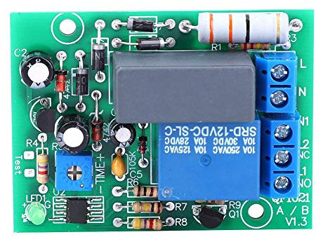 Garosa 10A AC 220V Verzögerung Einschaltmodul Zeitrelais-Schaltmodul Einstellbares Zeitrelais für den Schutz von Elektrogeräten