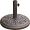 Garden Mile Base de Parasol de Jardin Effet rotin – Robuste et résistant aux intempéries – Support de Parasol Traditionnel réglable en résine