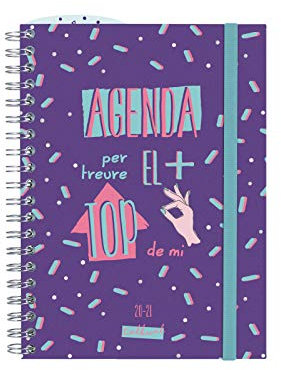 Finocam – Kalender 2020-2021, Octavo-120 x 169, Wochenansicht, Querformat, Violett