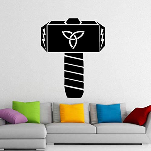 Wall Sticker Time-Limited Wall Stickers Stickers Thor's Hammer Wall Decalvinyl Sticker Decor Removable Waterproof 72X58Cm