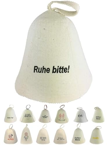 GMMH Saunahut Saunamütze aus Wollfilz - Filz Saunakappe für Damen und Herren, Filzkappe Mütze Filzhut Hut Kappe für Sauna (SS20-08)
