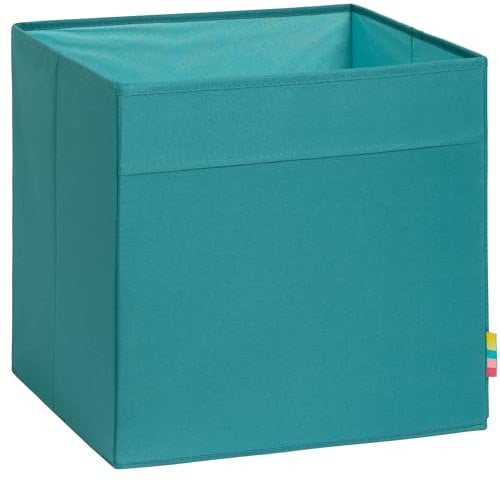 Storanda | Aufbewahrungsbox Regal | Faltbare & Extra Stabile Kallax Boxen Aufbewahrung | Aufbewahrungskorb Regalbox für Würfelregal | Ideal für Zuhause & Kinderzimmer | 33x33x33 cm | Petrol