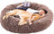 XXL Hundebett Orthopädisch Waschbar Rund Haustierbett für Große Grosse Mittelgroße Hunde XL Hundesofa Antistress Waschbar Kuschelig Hundekissen Memory Foam Hoch Oval Donut Labrador Hundehöhle Braun