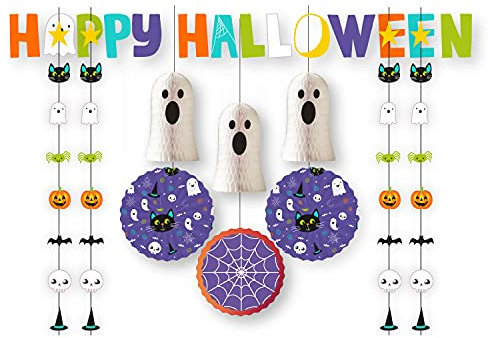 Amscan 9912213 Halloween Family Party Decorating Kit Hanging Decoration Haunted Spooky Creepy