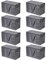 VENO 8 Pack Extra Large Moving Storage Bags with Zips, Heavy-Duty Organizer Tote, Clothes Box Alternative, Packing Bin, Tag Pocket for Label, Water-Resistant (Gray, 8 Pack)