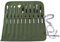 Amoyie Trousse pour Pinceaux de Peinture, Sacs Organiseurs en Tissu, Porte-brosses Pochettes Rouleaux, 20 Poches