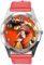 TAPORT Runde Uhr aus rotem Leder für Anime Fighters Fans, rot, Armband
