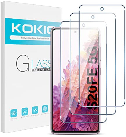 Kokio Panzer Schutz Glas für Samsung Galaxy S20 FE 4G/5G,9H Ultra-HD 6.5 Full Screen Schutzfolie,Anti- Kratzer,3 Stück