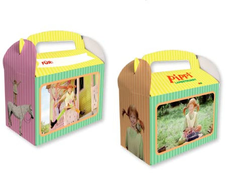 Pippi Langstrumpf Geschenkboxen 8 Stück // Pippi Langstrumpf Partyzubehör