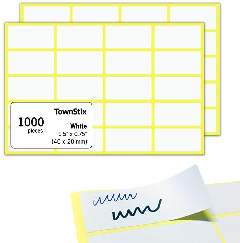 1000 Pezzi, 40 x 20 mm - Etichette Adesive Bianche
