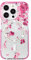 Ted Baker Scattered Flowers Antishock Case Compatible with iPhone 15 Pro Max Compatible with Magsafe - Clear Pink