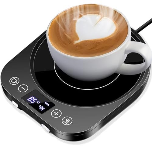 Kaffeewärmer,Aufgerüstet Tassenwärmer,Elektrischer Getränkewärmer,Kaffeetassenwärmer mit 9 Temperatureinstellungen, Automatischer Ein/Aus kerzenwärmer mit Schwerkrafterkennung,Geplantes Herunterfahren