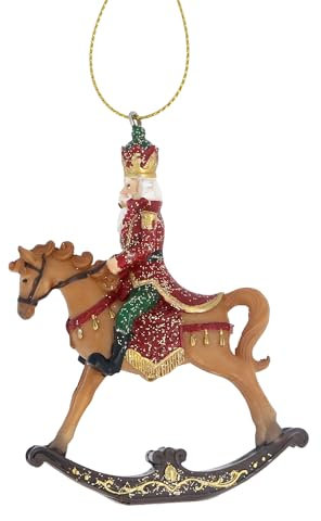 Gisela Graham Nutcracker Rocking Horse Christmas Tree Decoration