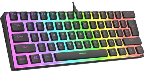 Rampage Radiant K11 Black Type-C Connected RGB Pudding Keyboard US Layout Red Switch Gaming Gaming Keyboard