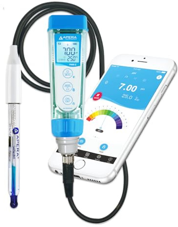 Apera Instruments PH60Z-SA pH-Messgerät-Set mit LabSen 845 ATC/pH-Elektrode für pH-Messungen in stark alkalischen oder hochsalzigen Wasserlösungen