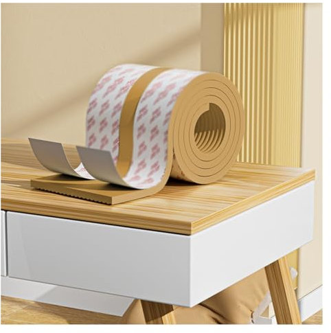 XPLKQXE Kantenschutz Schaumstoff, Kantenschutz Für Glastische, Platten & -kommoden, Eckschutzprofil Garagen, Wandschutz Garage Selbstklebend Tisch Möbel Ecke (Farbe : Woody, Größe : 16.4ft/5m)