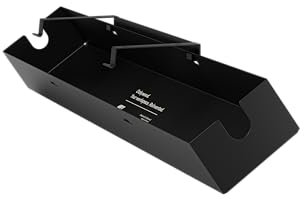 Oakywood Underdesk Organizer Tray – Convenient Wire Management for Desk – Durable Powder-Coated Steel Construction – Cable Management Box – 15,5x100x10cm - Black