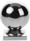 ARTIBETTER Fence Post Cap Handrail End Caps Round Post End Caps for Handrail Stair Newel Guardrail Tube Stainless Steel Stair Handrail Sealing Covers Stair Handrail Plugs Silver 60mm