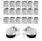 Glass Clamps 20 Pcs Glass Clamp Holder 8-10mm Polished Stainless Steel for Railing Stair, 304 Stainless Steel Glass Bracket Polished Flat Back Round Glass Clip for Stair, Balustrade, Handrail, Window