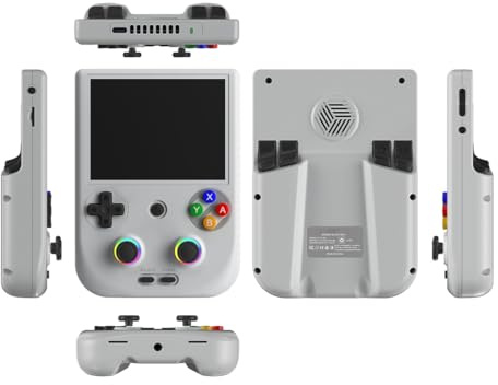 ExploTex RG406V Retro Handheld Game Console, 5.48 Inch IPS RGB Lighting Mini, Lightweight and Portable with Integrated Android System (8+128G)