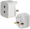 Electric Shaver Adapter Plug UK Shaver Socket Universal Converter 2 Pin to 3 Pin with 1A Fuse For Electric Toothbrush Adapter Shaving Razor Epilators Bathroom and Shaver Socket Converter Adapter White