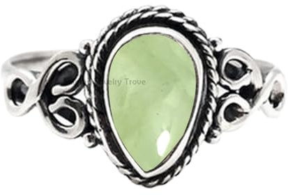 Pear Gemstone Rings, 925 Sterling Silver Rings for Women Handmade Rings, Bridesmaid, Minimalist, Christmas Gift (US Ring size)